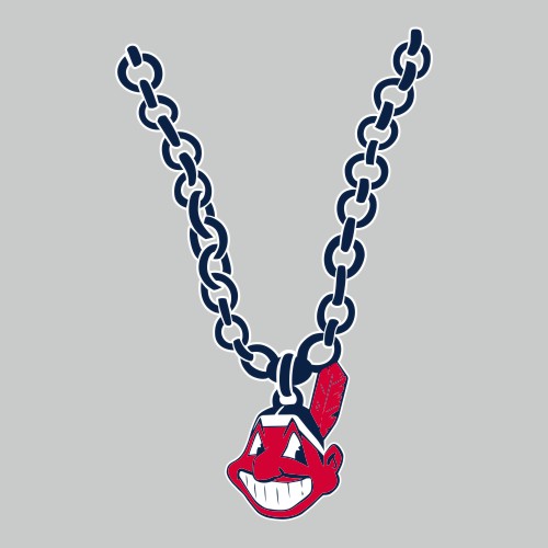 Cleveland Indians Necklace logo vinyl decal